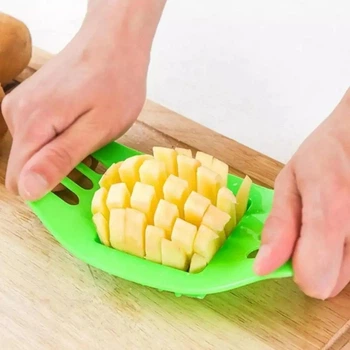 Картофелерезка , слайсер, нож для нарезки картофеля фри 17*9,5 см зеленая