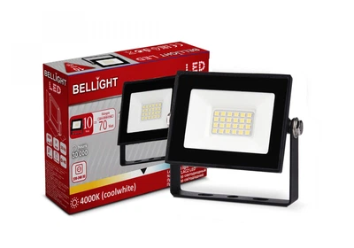 Прожектор светодиодный Bellight 10W 4000K IP65, LED прожектор для улицы, фасада, двора и подсветки объектов