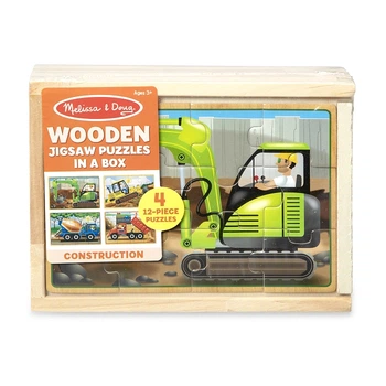 Набір з 4 пазлів Будівельні машини Melissa & Doug 48 елементів в коробці MD3792