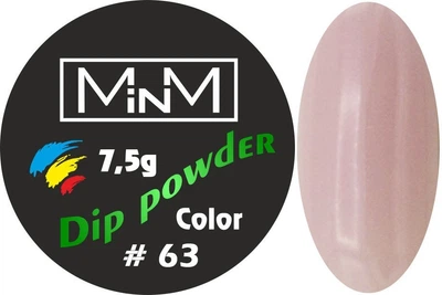 ДІП-пудра M-in-M DiP POWDER 063 Ніжно-рожева, мікроблиск 7.5г