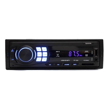 Автомагнитола Fantom FP304 черная синяя USB SD 4х40 Вт