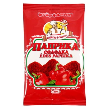 Паприка червона солодка Огородник мелена 40 г (4820079240475)
