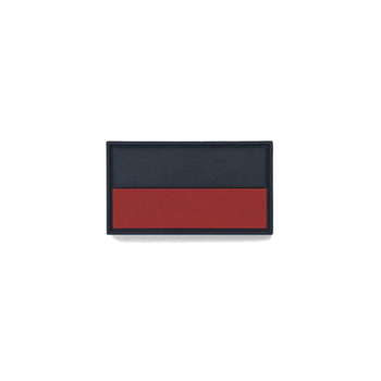 Шеврон (патч) на липучке Luxyart красно-черный 7,5*5 см (DB-018)