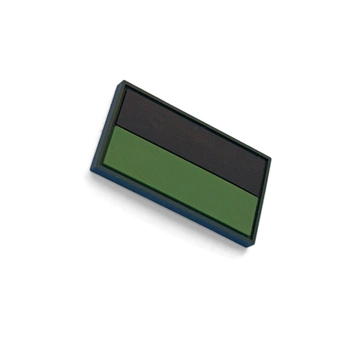 Шеврон (патч) на липучке Luxyart черно-зеленый 7,5*5 см (DB-019)