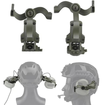 Комплект креплений активных наушников на шлем Earmor / Howard Leight / TAC-SKY Зеленый (HD-ACC-08-BK)