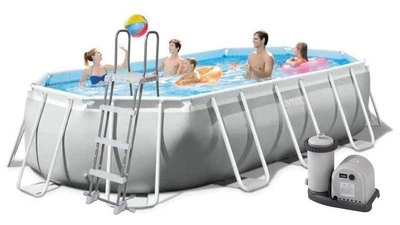 Каркасный бассейн Intex Prism Frame Oval 503 x 274 x 122 см, объем 13 365 л Овальный