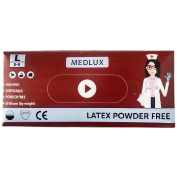 Рукавички сині Luximed L, 50 шт