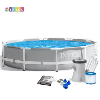 Круглый каркасный бассейн Intex 26702 305 x 76 см, насос + фильтр, объём 4485л, от 6 лет