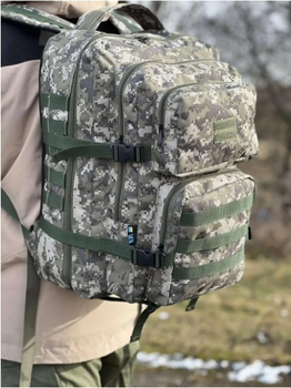 Тактичний рюкзак 40 літрів армійський рюкзак тактичний Піксель ЗСУ військовий міцний штурмовий рюкзак