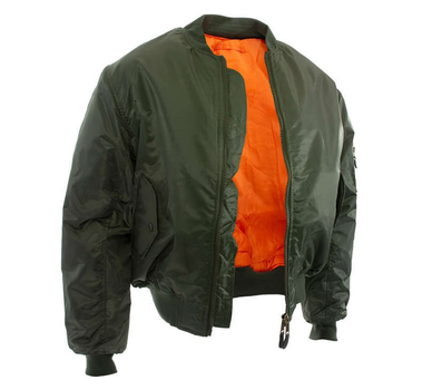 Тактическая двусторонняя куртка бомбер Mil-Tec ma1 олива 10403001 размер S