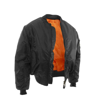 Тактическая двусторонняя куртка бомбер Mil-Tec ma1 Black 10403002 размер L