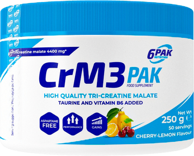 Kreatyna 6PAK Nutrition CrM3 PAK 250 g Cherry-lemon (5906660531029)