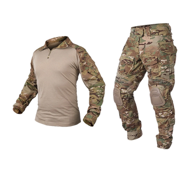 Тактичний демісезонний військовий костюм G3 штани, убакс, наколінники+налокітники, р.S