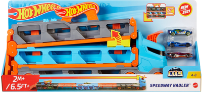 Hot Wheels Ciężarówka Transporter Super Wyścig (GVG37)