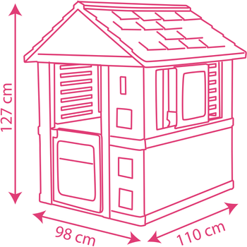 Будинок Smoby "Кололле" з розсувними віконницями 98 х 110 х 127 см (810720)