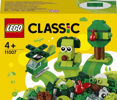 Конструктор LEGO Classic Зелені кубики для творчості 60 деталей (11007)