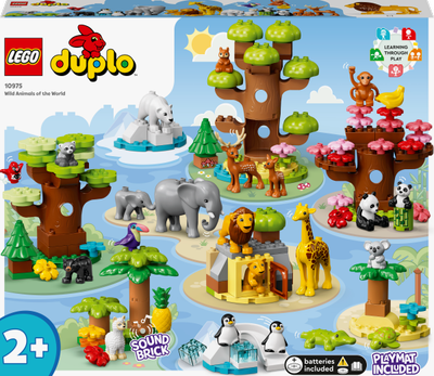 Zestaw klocków LEGO DUPLO Town Dzikie zwierzęta świata 142 elementy (10975)