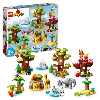 Zestaw klocków LEGO DUPLO Town Dzikie zwierzęta świata 142 elementy (10975)
