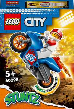 Zestaw klocków LEGO City Stuntz Rakietowy motocykl kaskaderski 14 elementów (60298)