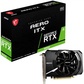 Видеокарта MSI GeForce RTX3050 8Gb AERO ITX OC (RTX 3050 AERO ITX 8G OC)