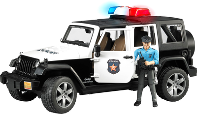 Zabawka Bruder Jeep Wrangler Unlimited Rubicon Police z figurką policjanta (02526)