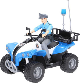 Zabawkowy quad policyjny Bruder + figurka policjanta (63010)