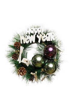 Венок Happy New Year цвет разноцветный No Brand ЦБ-00203546