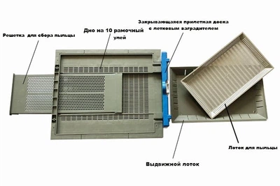 Дно с пыльцесборником 51 х 42.8 х 6.5 пластик Турция DP0001TK
