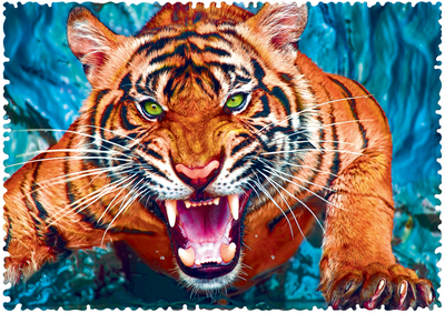 Puzzle Trefl Twarzą w twarz z tygrysem, 600 elementów (11110)