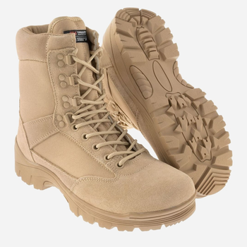 Чоловічі тактичні черевики MIL-TEC Tactical Boots With Ykk Zipper 12822104 39 (6US) 25 см Койот (2000980569243_9012024112)