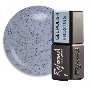 Гель-лак ReformA Winter Freckles Frosting 942027 дуже світлий пастельно-блакитний з чорною крихтою 10 мл (5055379420275)