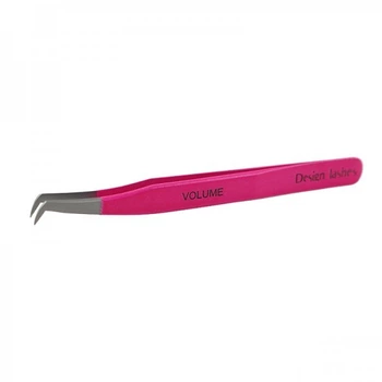 Пинцет Design Lashes для наращивания ресниц Сапожок Mini изогнутый розовый 115 см (2100994279753)