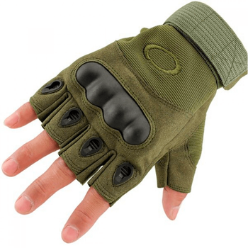 Перчатки без пальцев тактические Oakley (р.XL), оливковые