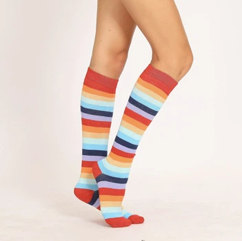 Гольфи Home Socks 35-40 Райдужні Бордові