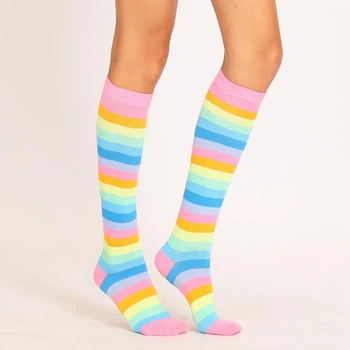Гольфи-заколенкі Home Socks 35-40 Райдужні Рожеві