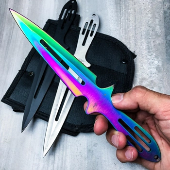 Ножи метательные 3 в 1 комплект из трех цветов F027