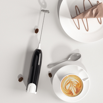 Электрический вспениватель молока Капучинатор Lecot 1501 Milk Frother Чёрно-белый