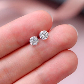 Серьги Large Zirconia Stud (18023)