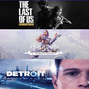 Last of Us Remastered + Horizon Zero Dawn Complete Edition + Detroit Become Human (російська версія) PS4