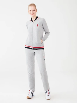 Пижама (кофта + штаны) женская U.S. Polo Assn 16614 M Grey Melange (8680557354829)