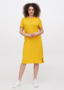 Платье-поло Ukreina Трикотаж XL Горчичное U23Pla1058