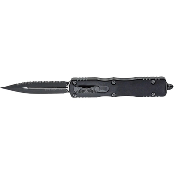 Нож Microtech Dirac Delta Double Edge Black Blade FS Serrator (227-3T)