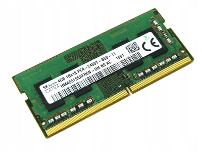 Оперативна пам'ять SK hynix 4 GB SO-DIMM DDR4 2400 MHz (HMA851S6AFR6N-UH)