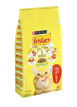 Сухий корм Purina Friskies для кішок з яловичиною, куркою та овочами 10 кг
