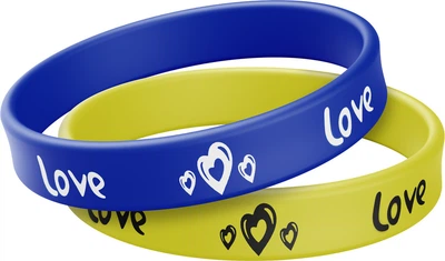 Комплект силіконових браслетів на руку SHLab Love Ukraine (2 шт) (31217)
