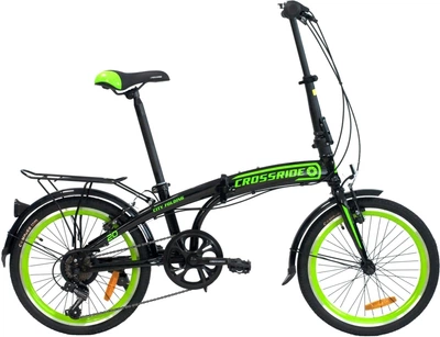 Велосипед City Folding Crossride 20" 12.5" 2023 Зелений (0817-1)