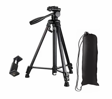 Штатив трипод с пультом профессиональный для камеры и телефона Yulupai Tripod YF-3388 Pro Черный/Black