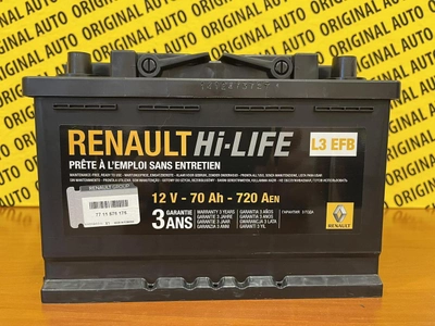 Baterie L3 EFB 70AH 720A Renault Hi-Life OEM 7711575175 