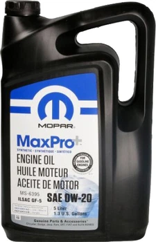 Моторное масло синтетическое Mopar Maxpro SAE 0W-20 5 л (68218951AC)