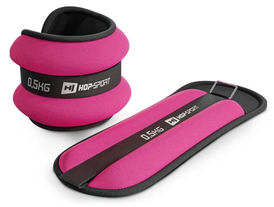 Утяжелители для ног и рук Hop-Sport HS-S001WB 2х0,5кг розовые